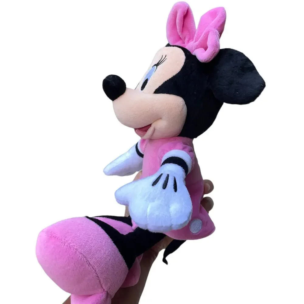 Minnie Mouse Plush Large Disney Just Play Stuffed Animal Toy Pink Outfit Bow